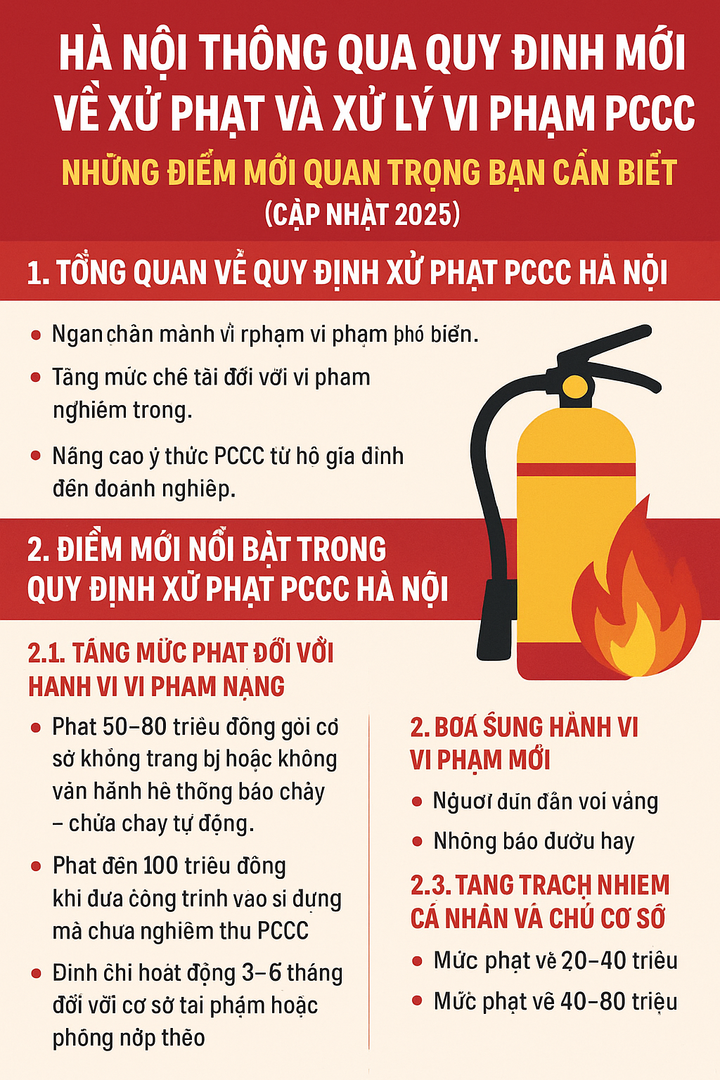 Hà Nội ban hành quy định mới về xử phạt và xử lý vi phạm PCCC