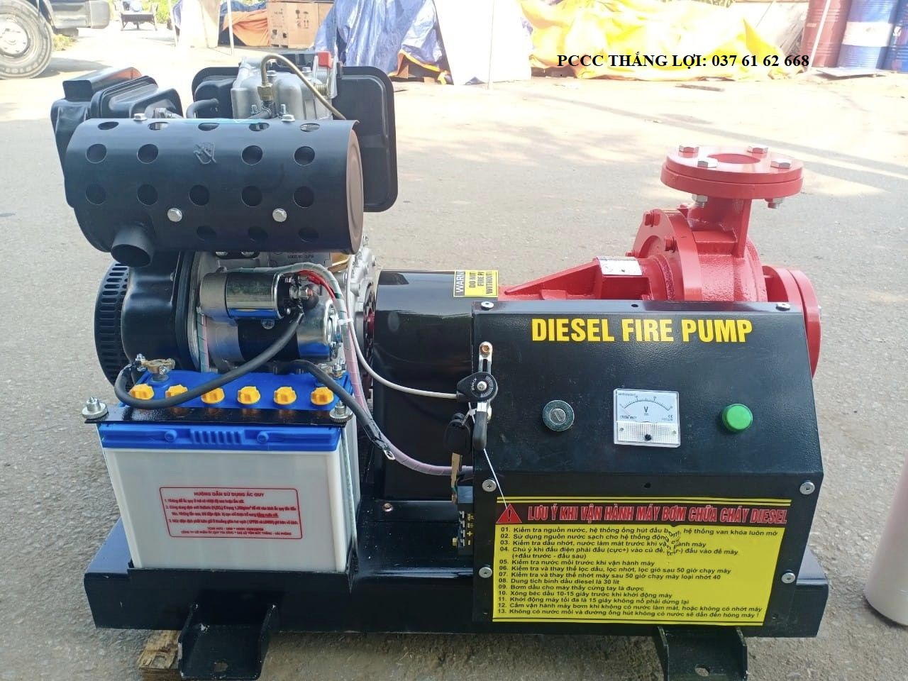 Máy bơm PCCC động cơ Diesel HIMAWARI 45Kw